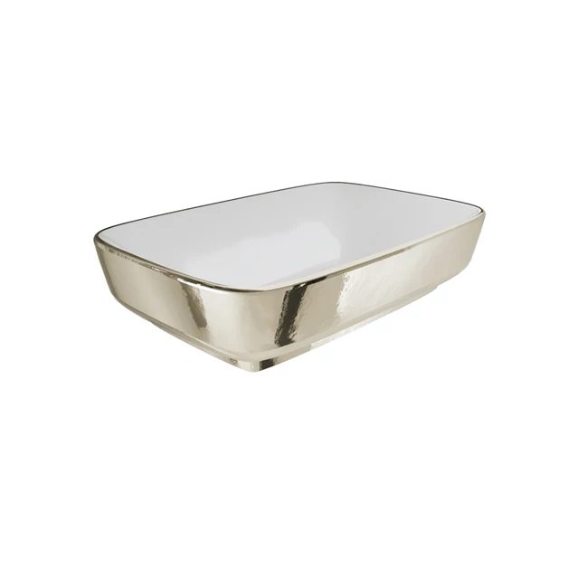 Dove 2.0 Rectangle Bowl Washbasin White-Platinum 60X40