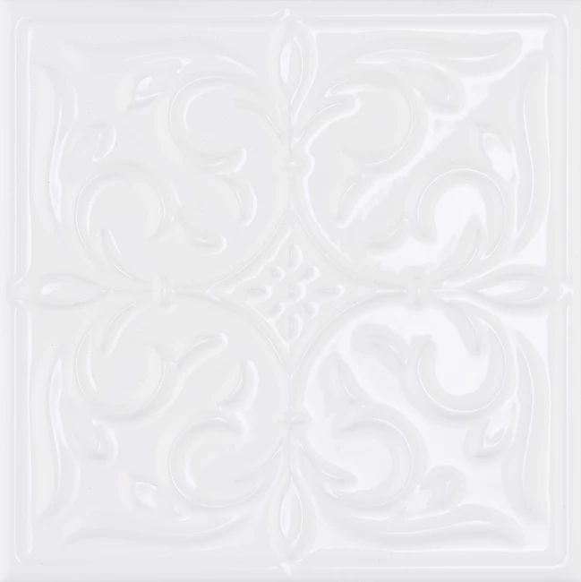 Formart Glossy White Heritage Decor 20x20