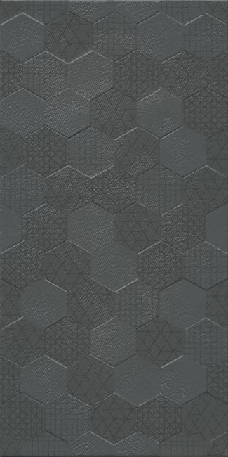 Grafen Matte Antracite Hexagon Decor 30x60