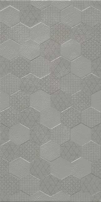 Grafen Matte Grey Hexagon Decor 30x60
