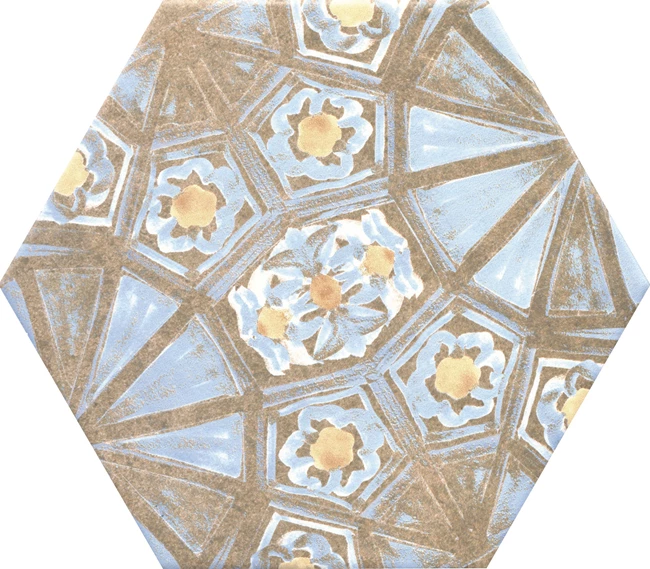 Hexagon Mat Heritage Dekor 17,5x20