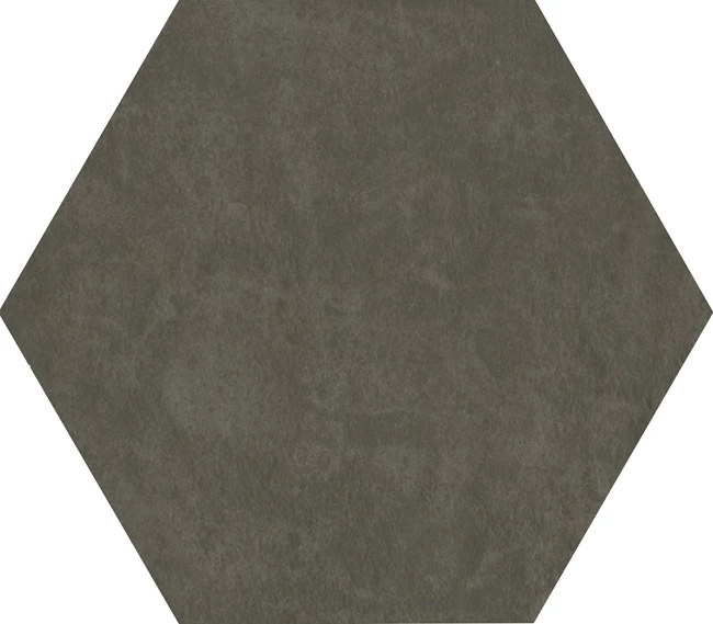 Hexagon Matte Black Floor Tile 17,5x20