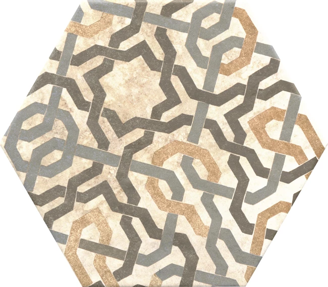 Hexagon Matte Heritage Decor 17,5x20