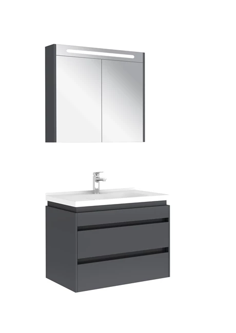 Idea 2.0 Two Drawers Set Glossy Anthracite 80 Cm
