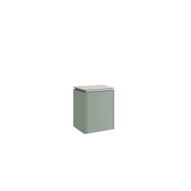 Lotus Side Cabinet Matte Sage Green (Palissandro Ksfx Top Tray) 45 Cm