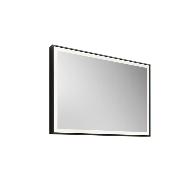 Mood Illuminated Mirror Matte Black 100  Cm