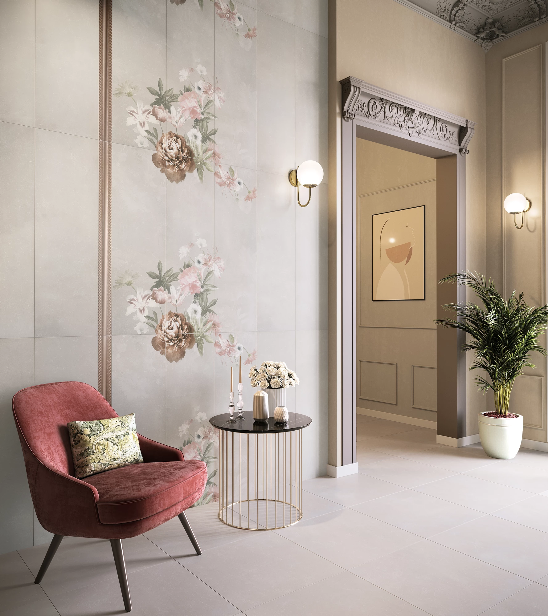 Romantica Matte Grey Wall Tile 33x100