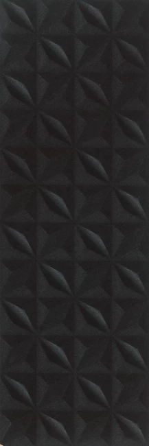 Shine Matte Black Lotus Decor 30x90