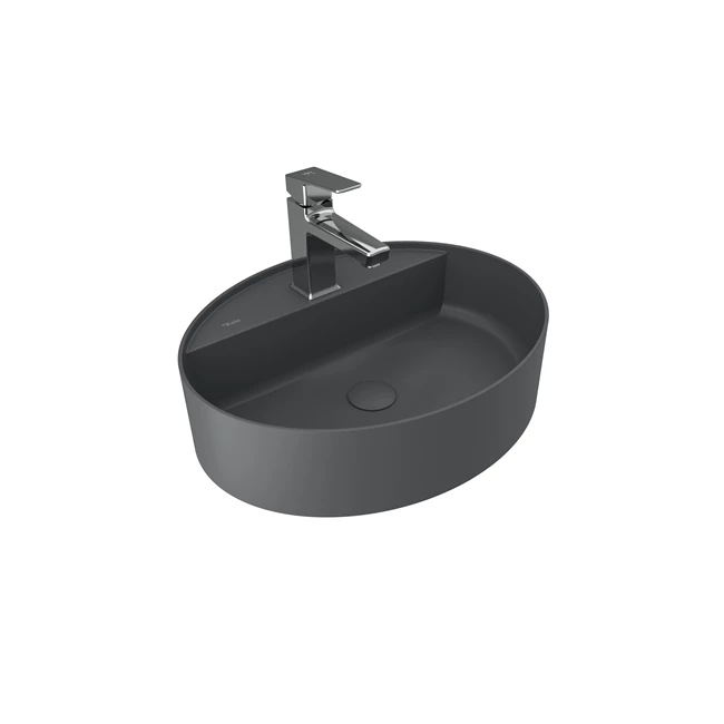 Smartedge Oval Washbasin Matte Anthracite Grey 40X50