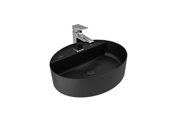 Smartedge Oval Washbasin Matte Black 40X50 Cm