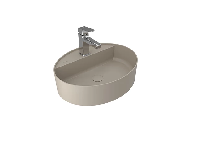 Smartedge Oval Washbasin Matte Mink 40X50 Cm