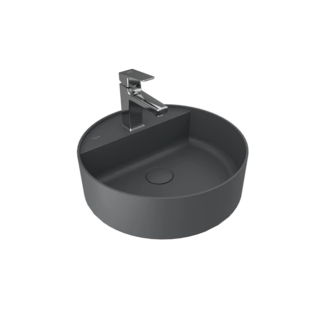 Smartedge Round Washbasin Matte Anthracite Grey Ø45