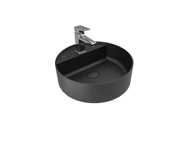 Smartedge Round Washbasin Matte Black Ø45