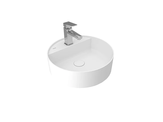 Smartedge Round Washbasin Matte White Ø45