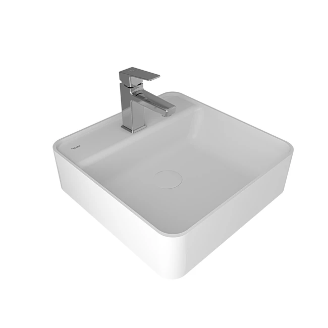Smartedge Square Washbasin Matte White 45X45 Cm