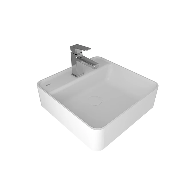 Smartedge Square Washbasin Matte White 45X45 Cm