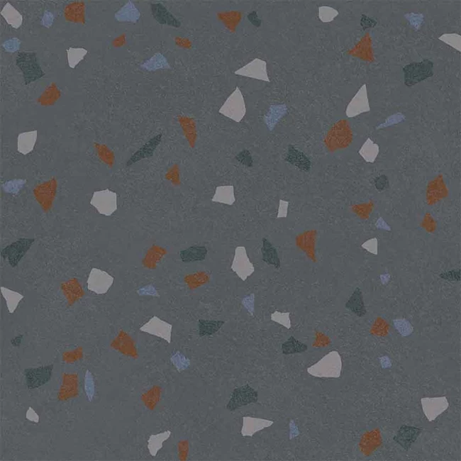 Terrazo Macro Mat Koyu Gri Sırlı Granit 60x60