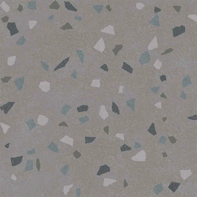 Terrazo Macro Matte Grey Glazed Granite 60x60