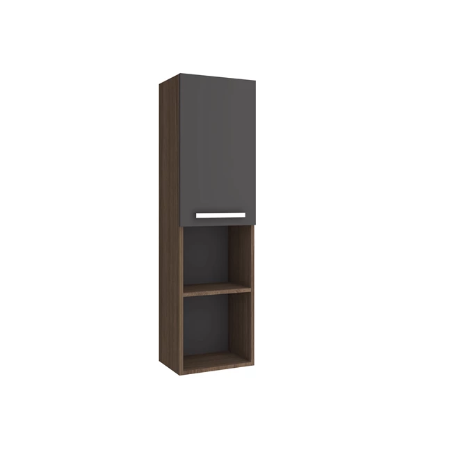 Trevi Tall Cabinet Anthracite/Walnut (Left)