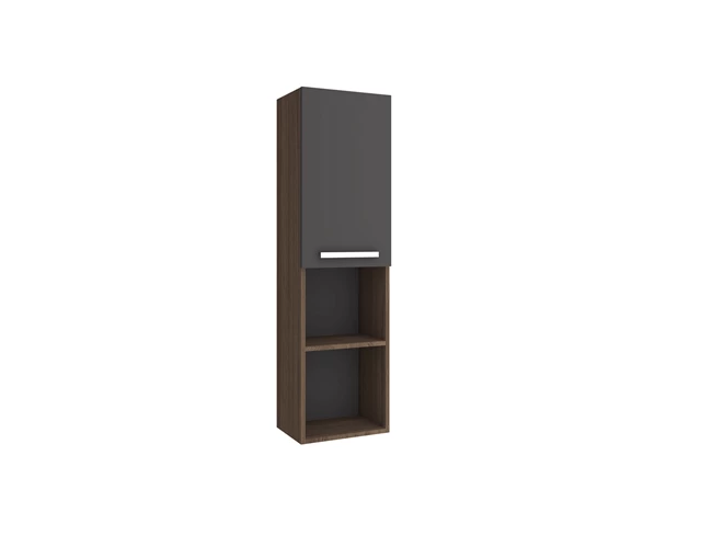 Trevi Tall Cabinet Anthracite/Walnut (Right)