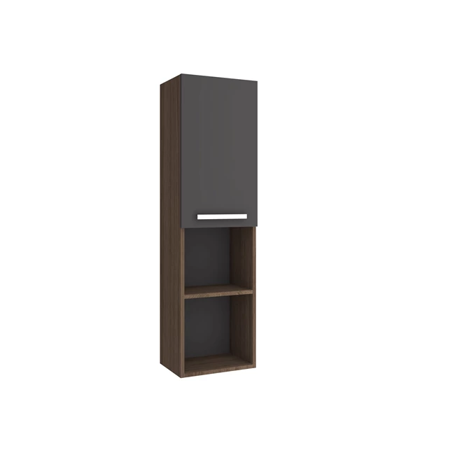 Trevi Tall Cabinet Anthracite/Walnut (Right)