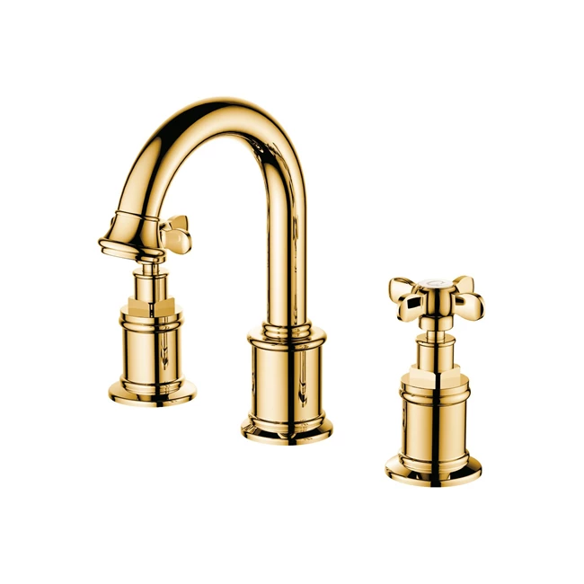 Victorian Basin Mixer Gold (For Basins With 3 Tap Holes)