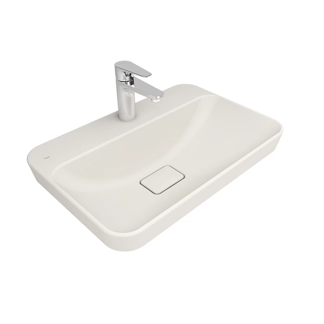 Zero 2.0 Semi Recessed Rectangular Washbasin Matte Pearl 60X40 Cm