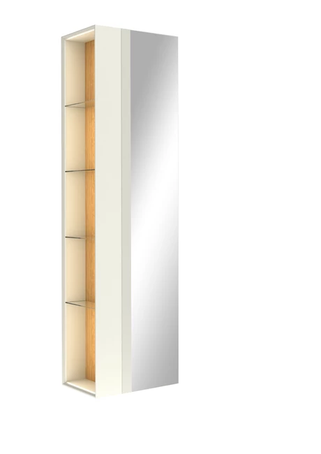 Zero 2.0 Tall Cabinet White/Oak 50 Cm