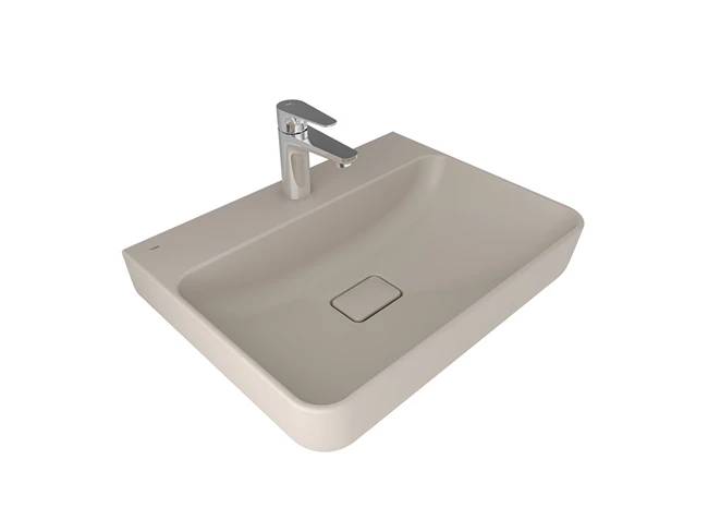 Zero 2.0 Rectangular Washbasin Matte Pearl 60X45 Cm
