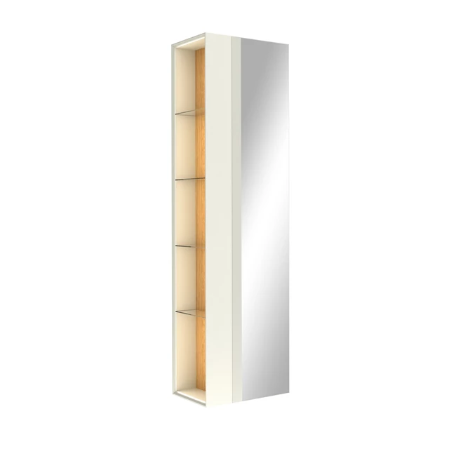 Zero 2.0 Tall Cabinet White/Oak 50 Cm